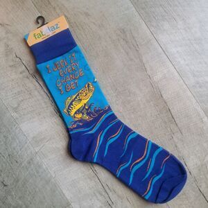 Fabdaz I Jerk It Every Chance I Get Funny Men's Fishing Theme Novelty Crew Socks
